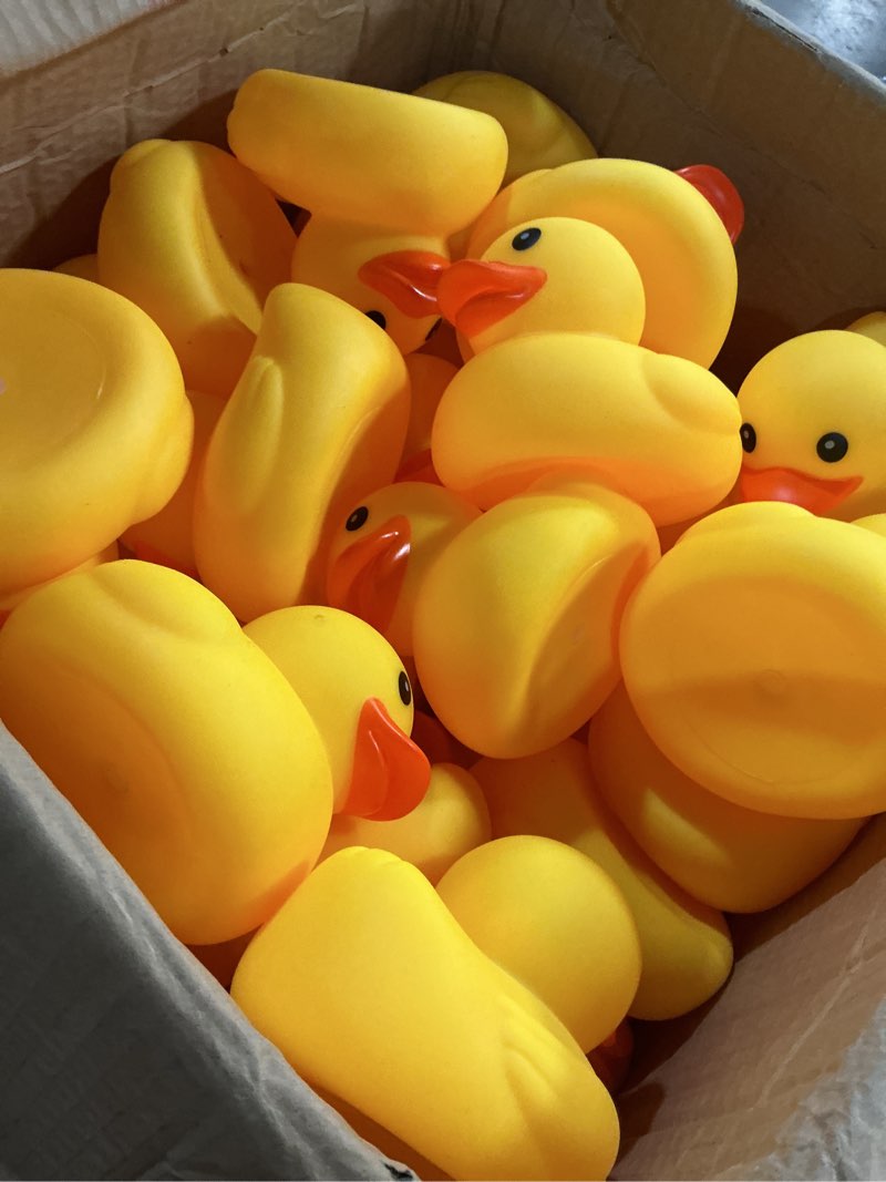 Condition photo showing Good Condition for deekin 40 pcs large yellow rubber ducks bulk large duck squeak rubber bathtub floating bath for birthday party decoration gift swimming pool (5 inch) 5 inch 40