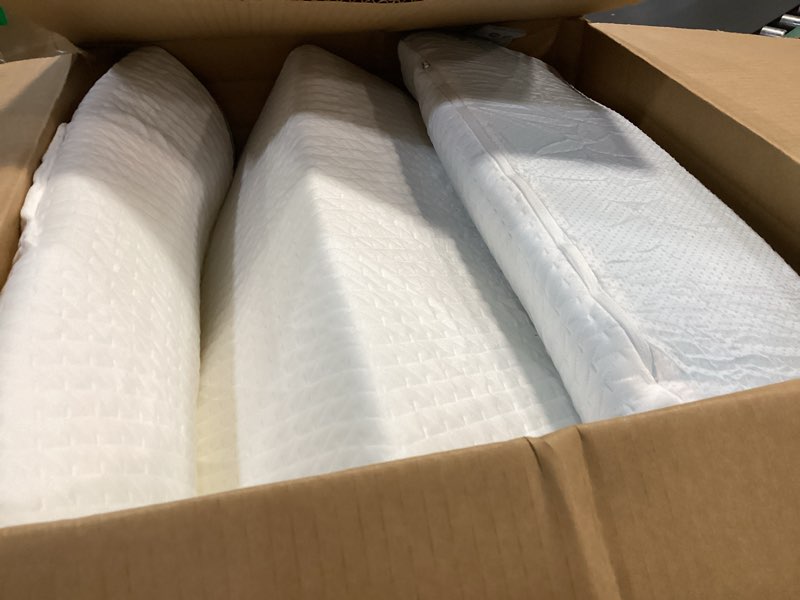 Condition photo showing Good Condition for 3pcs wedge pillow set for after surgery, adjustable back pillow for bed sitting up, acid reflux, bed wedge pillow headboard for sleeping & snoring, orthopedic pillow for post surgery, white white/grey 3pcs