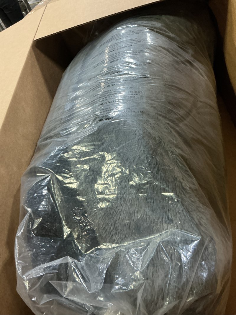 Condition photo showing Good Condition for Bedsure Calming Dog Bed for Extra Large Dogs - Donut Washable Large Pet Bed, 45 inches Anti-Slip Round Fluffy Plush Faux Fur Dog Bed, Fits up to 120 lbs Pets, Camel 45"L x 45"W x 10"Th Camel