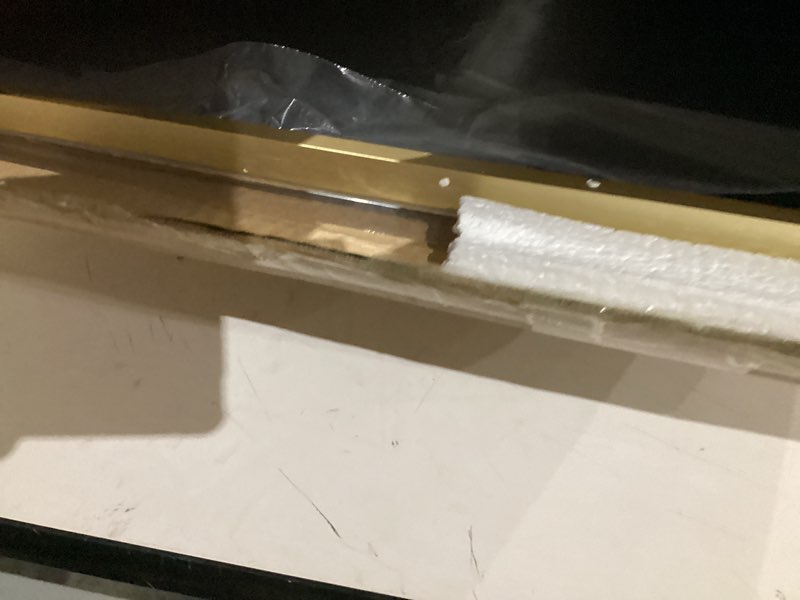 Condition photo showing Good Condition for Arched Bathroom Mirror for Wall, Mirror for Vanity,38''x26'' Large Wall Mounted Mirror, Metal Frame (38''x26'', Gold) Gold 38"L x 26"W