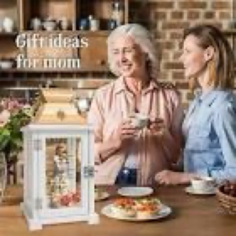 gifts for mom from daughter son, birthday gifts for women, crystal flower lantern with music & 6h ti