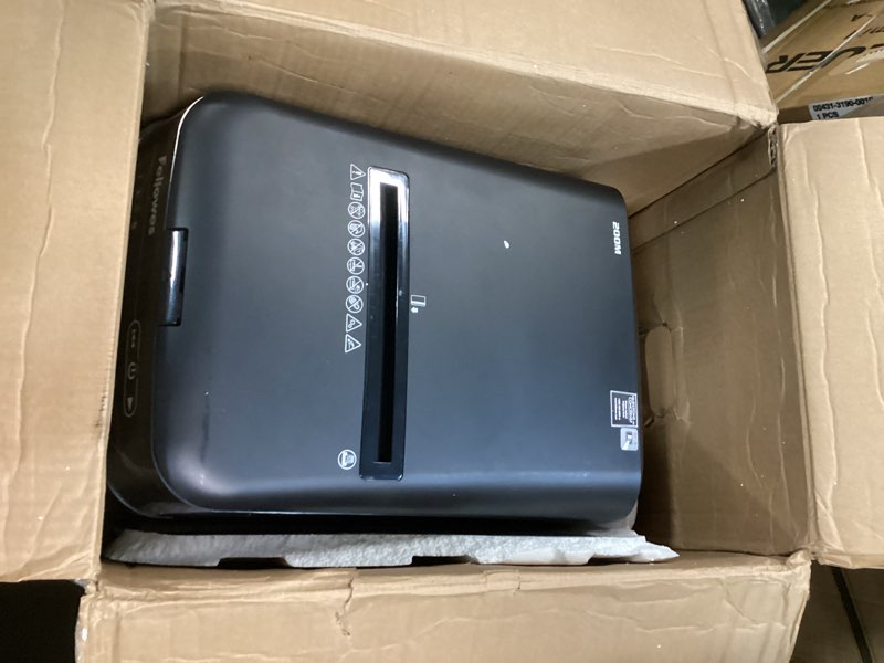 Condition photo showing As Is for Fellowes AutoMax 200M Micro-Cut Auto Feed 2-in-1 Office Shredder with Auto Feed 200-Sheet Capacity (4656201)