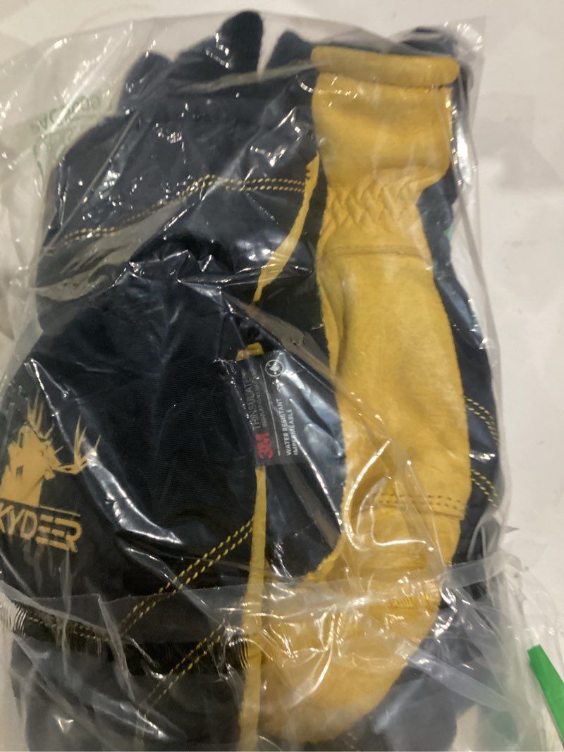 Condition photo showing As Is for SKYDEER Kids Ski Mittens, Soft Premium Deerskin Leather and Warm 150G 3M Thinsulate Insulation (SD8753M, Kids) Gold X-Small(Fits12-16years)