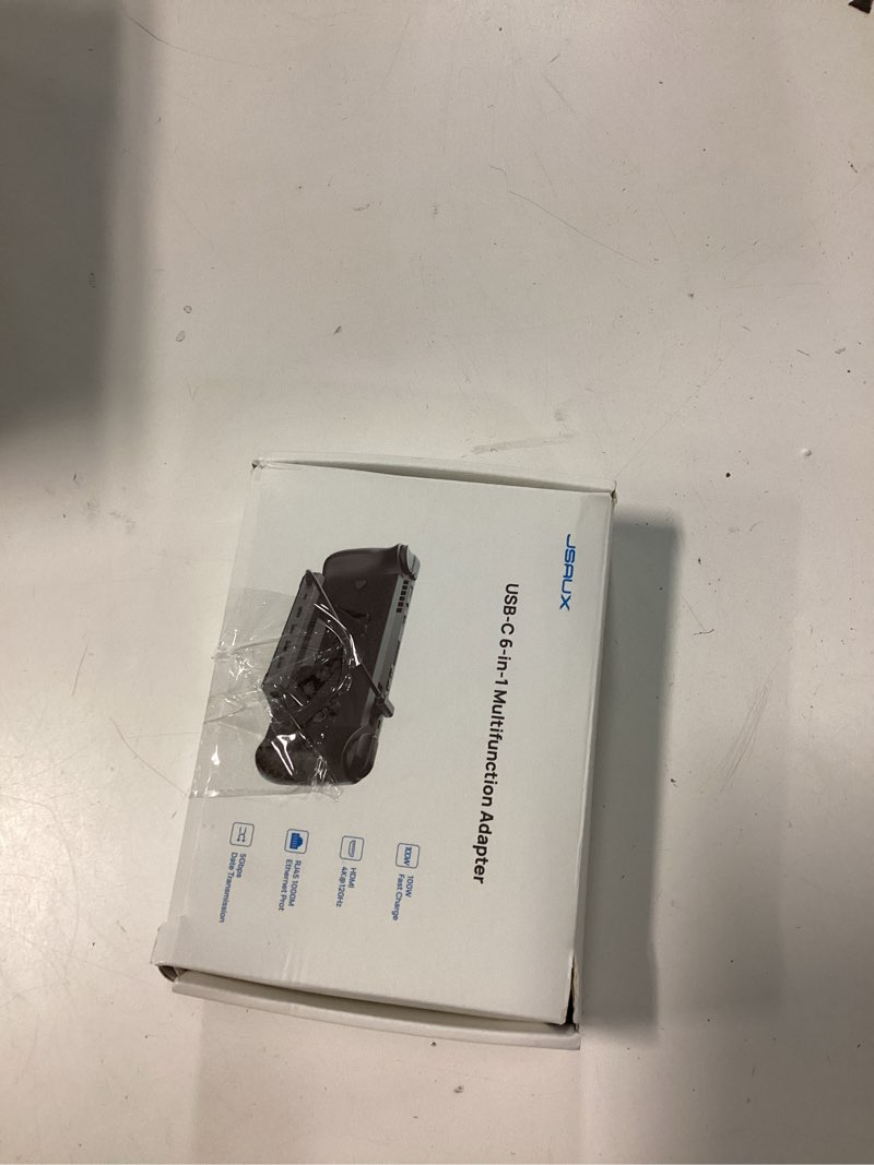 Condition photo showing New/Like New for jsaux upgraded docking station 4k@120hz for steam deck oled/rog ally x/legion go (s)/msi claw, 6-in-1 steam deck dock with hdmi 2.1, gigabit ethernet, 3 usb 3.0, 100w charge for steam deck lcd-hb0603