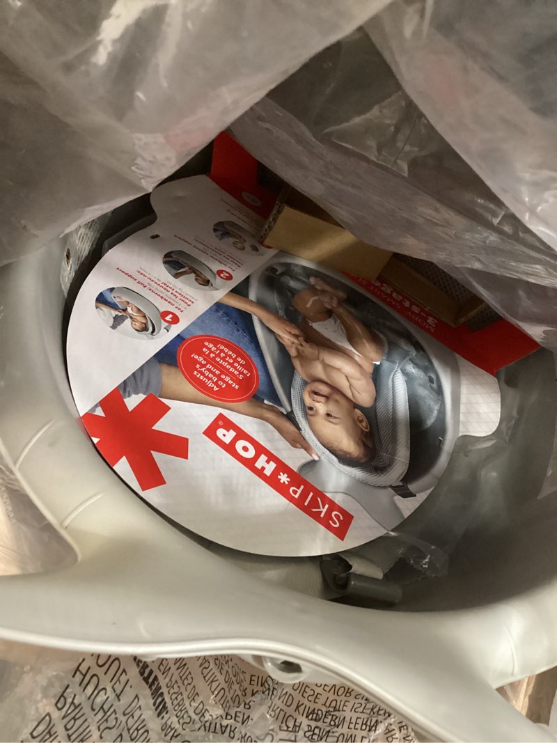 Condition photo showing Good Condition for skip hop infant bath tub 3-stage grow with baby smart sling moby bathtub grey age 0+ grey tub