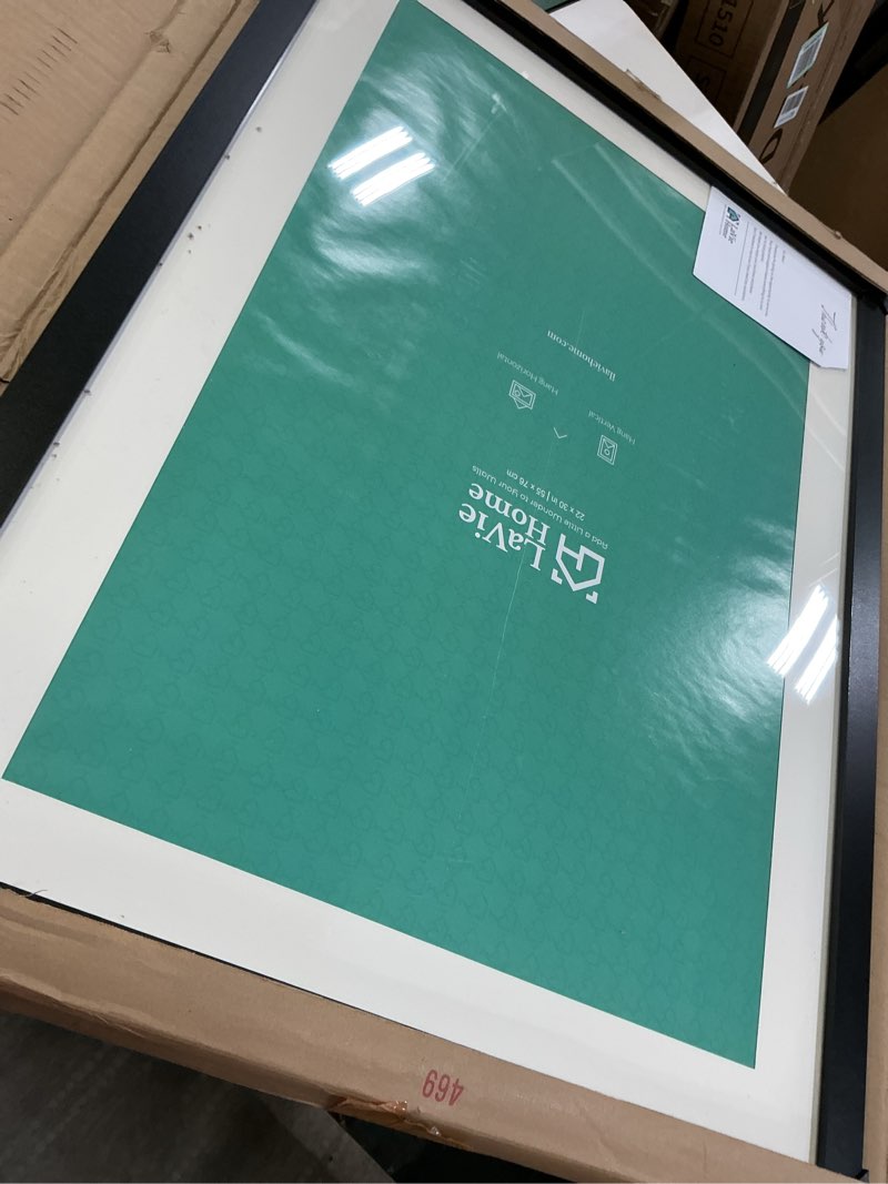 Condition photo showing Good Condition for LaVie Home 22 x 30 Poster Frame Black, Display Pictures 18x27 with Mat or 22x30 Without Mat, Stable and Sturdy Picture Frame and Polished Plexiglass, Horizontal and Vertical Format of The Wall?1 Pack? 22x30 Black
