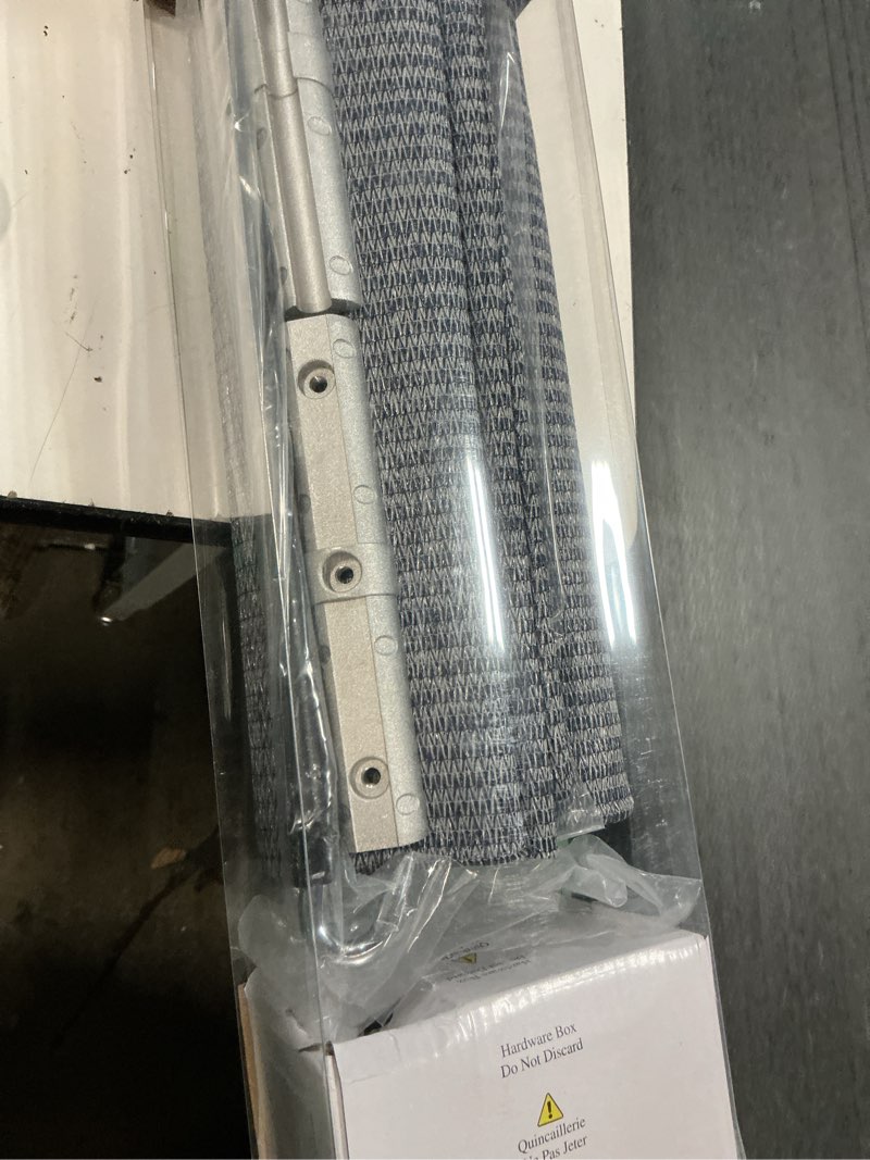 Condition photo showing As Is for (similar to stock photo ) smartwings motorized smart roller shades in light filtering, electric blinds with remote for windows compatible with alexa/google home/homekit, customized,ous-025--72\\\"w x 72\\\"h,blue gray