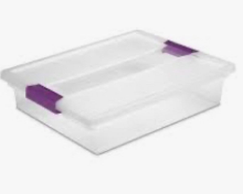 Sterilite 5.8 qt Purple Latch Box Clear  (case of 9 pack) 