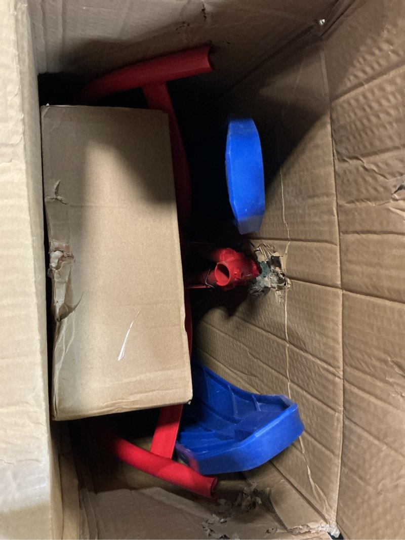 Condition photo showing Good Condition for snow racer sled ski sled slider with steering wheel & anti-slip seat 4.5-foot pull rope adults winter sport sled for 176 lbs loading capacity skiing ice skating sand skating  red & blue