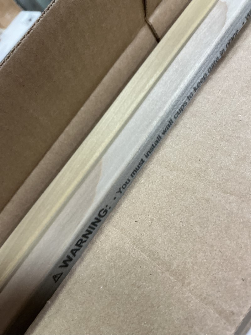 Condition photo showing As Is for Toddleroo by North States - Diamond Mesh Wooden Baby Gate: Pressure Mounted Baby Gate for Doorways - Adjustable 26.5 to 42 Inches Wide - 23 Inches Tall