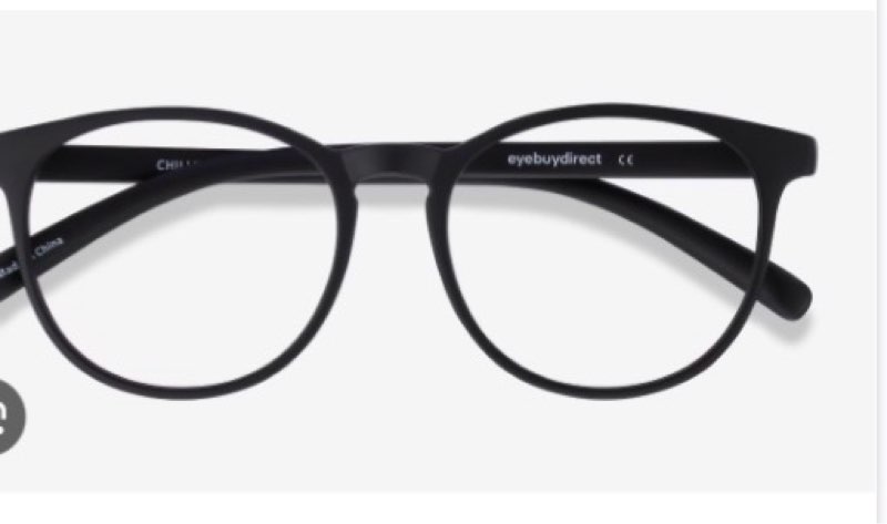 Black frame circle glasses