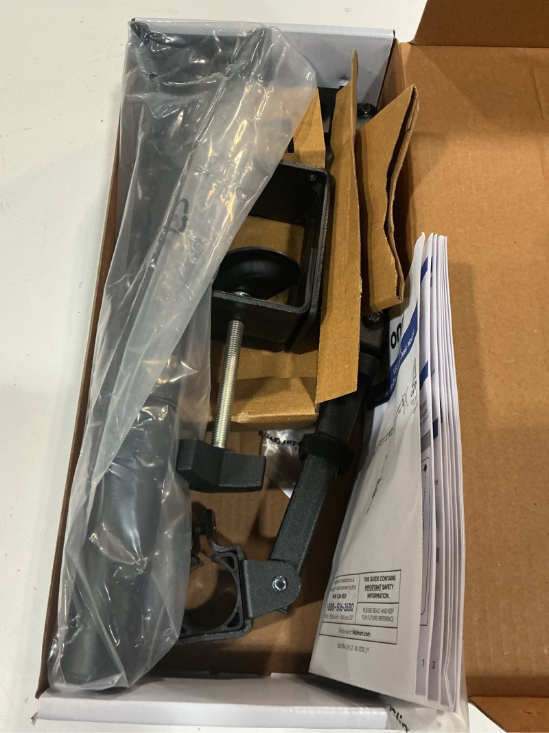 Condition photo showing Good Condition for onn full motion dual monitor desk mount, fits 2 screens up to 32 inches - rotate, tilt & swivel