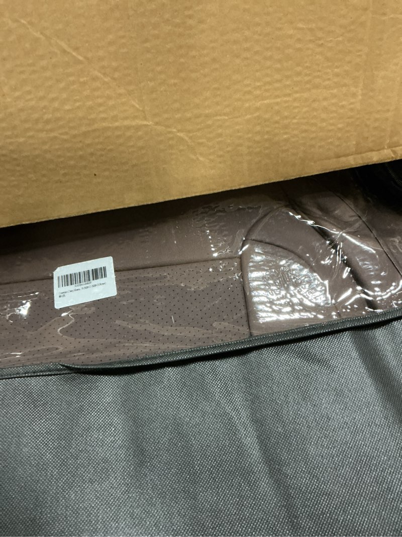 Condition photo showing Good Condition for Coverado Chevy Silverado GMC Sierra Seat Covers Fullset, Leather Car Seat Covers for Truck Custom Fit for Chevy Silverado GMC Sierra Pickup 2014-2018 1500 2015-2019 2500HD 3500HD(Brown)