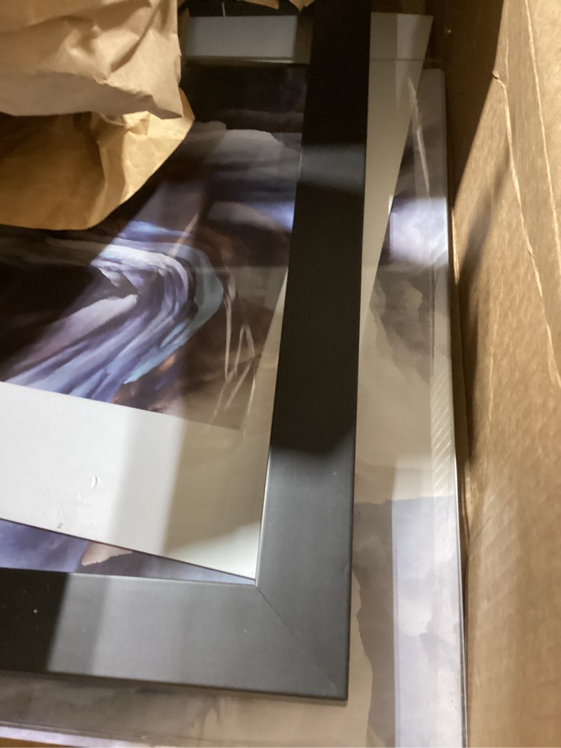 frame amo a3 11.7x16.5 black solid wood poster frame, white mat for a4 8.3x11.7 image, tempered glas