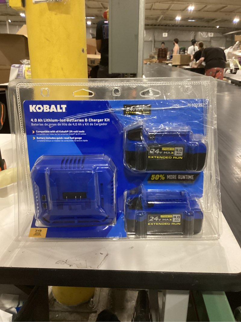 Condition photo showing Good Condition for Kobalt 24V Power Tool Charger with Batteries for Kobalt Tools