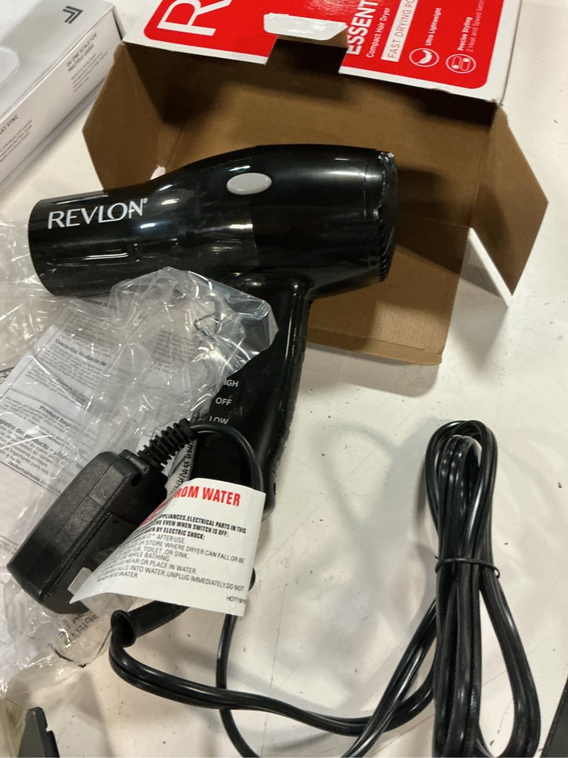 Condition photo showing As Is for revlon 1875 w travel hair dryer