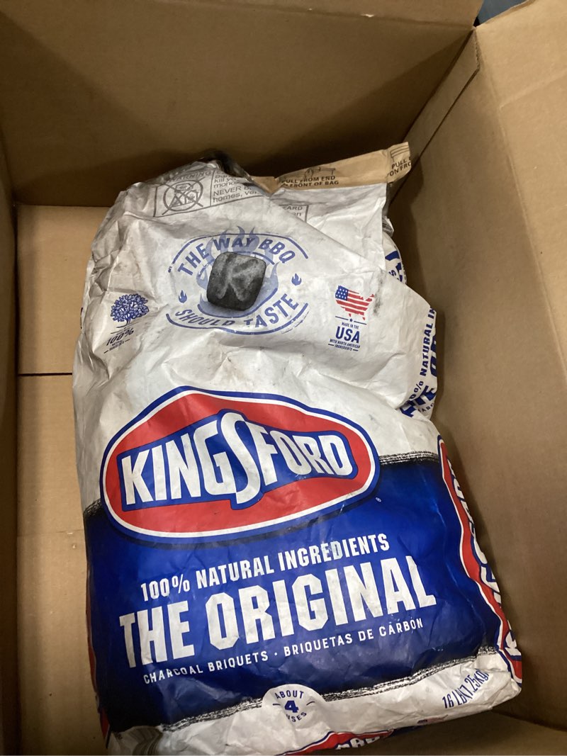 Condition photo showing Good Condition for kingsford original charcoal briquettes, bbq charcoal for grilling, 16 pounds (package may vary)