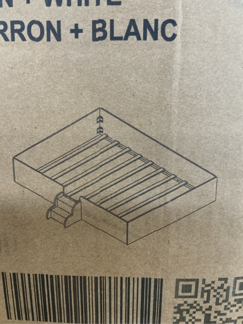 Queen bed brown white WF32461AAD((incomplete box 2 of 2))