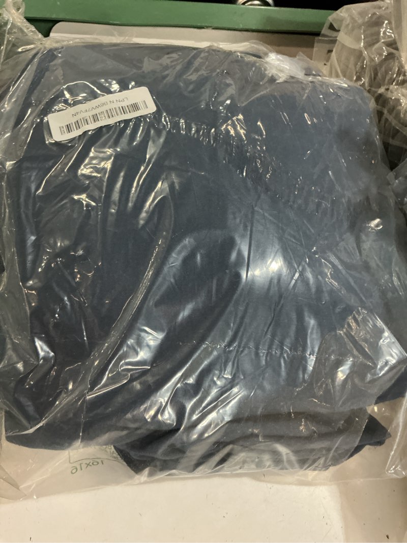 Condition photo showing As Is for bedsure navy duvet covers queen size - prewashed cotton-like polyester duvet cover, soft queen duvet cover set 3 pieces with zipper closure, 1 duvet cover 90x90 inches and 2 pillow shams 05 - navy (no comforter) queen (90" x 90")