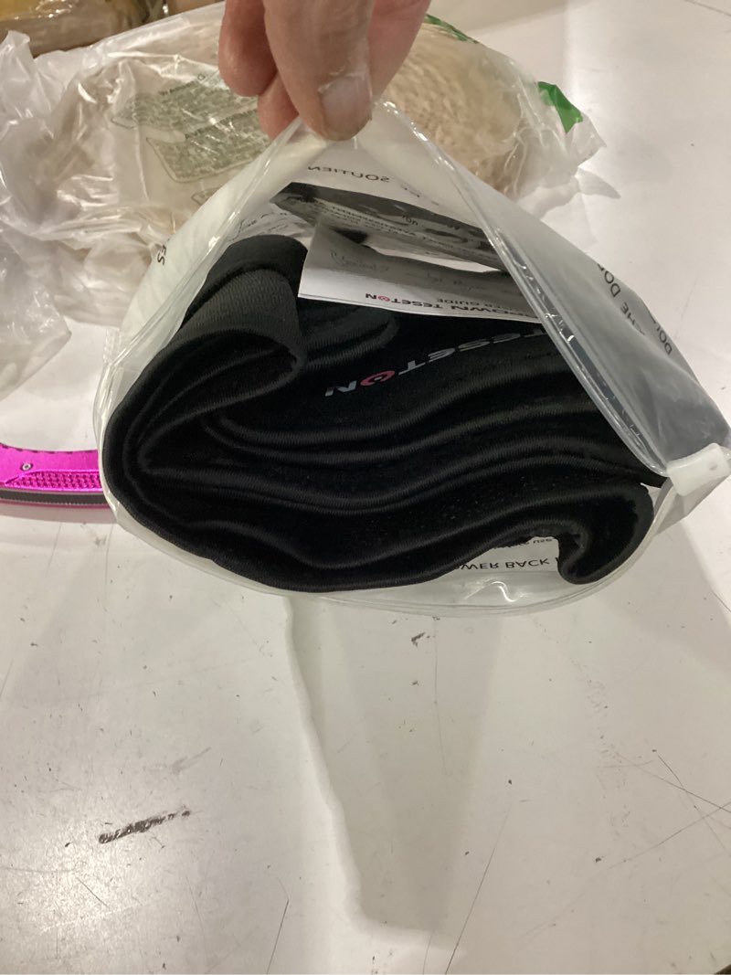 Condition photo showing Good Condition for teseton back support belt for men and women, braces for relief lower back pain, scoliosis, sciatica,herniated disc,protect belt for workout sports 03 black xl black x-large