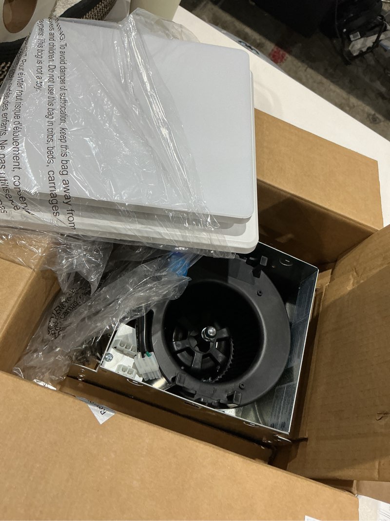 Condition photo showing Good Condition for utilitech 1.0-sone 80-cfm white decorative lighted bathroom fan