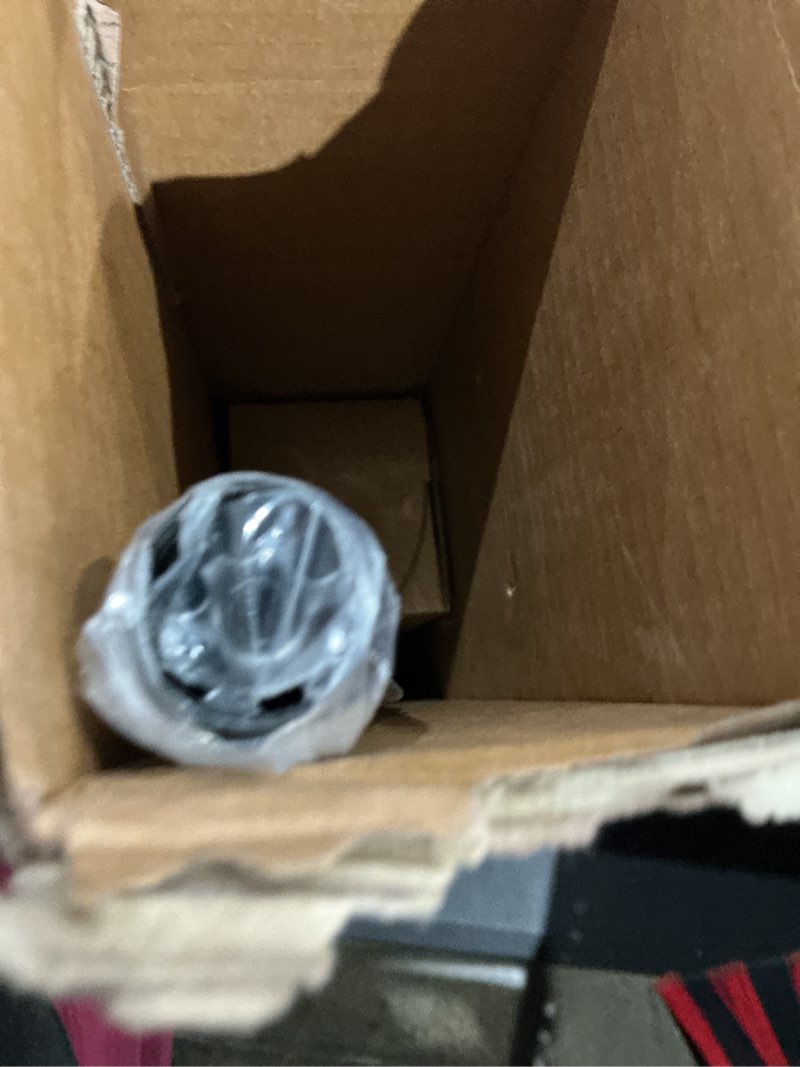 Condition photo showing As Is for ivilon drapery treatment window curtain rod - acrylic ball 1 inch pole. 48 to 86 inch. black 48" to 86" black