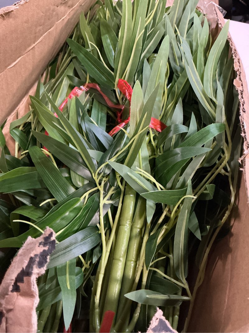 Condition photo showing Good Condition for  7/8ft Tall Artificial Bamboo Tree 10 Pack, Removable Faux Bamboo Outdoor with Encrypted Silk Leaves for Garden Fence BlartyartEtBange, Privacy Waterproof Fake Newitem