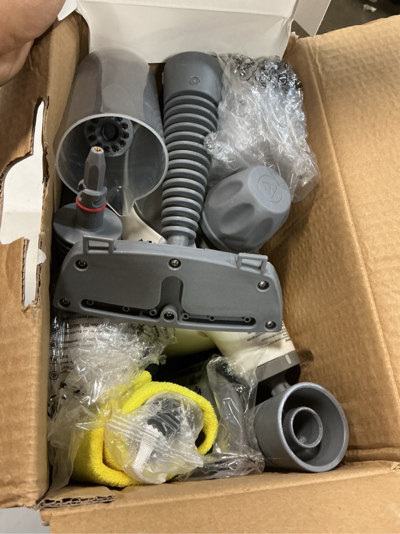 Condition photo showing Good Condition for ticyack handheld steam cleaner, steam cleaner with 16 pcs accessory & safety lock, 500ml capacity, multi-surface deep cleaning for home, car, bathroom, grout, floor, window (white)