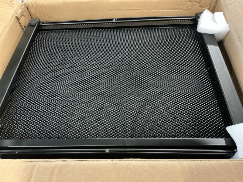 Condition photo showing As Is for Mind Reader File Storage Drawers, Desk Organizer, Multi-Purpose, Crafts, Office, Metal Mesh, 11"L x 14"W x 11"H, Black, 5 Drawer