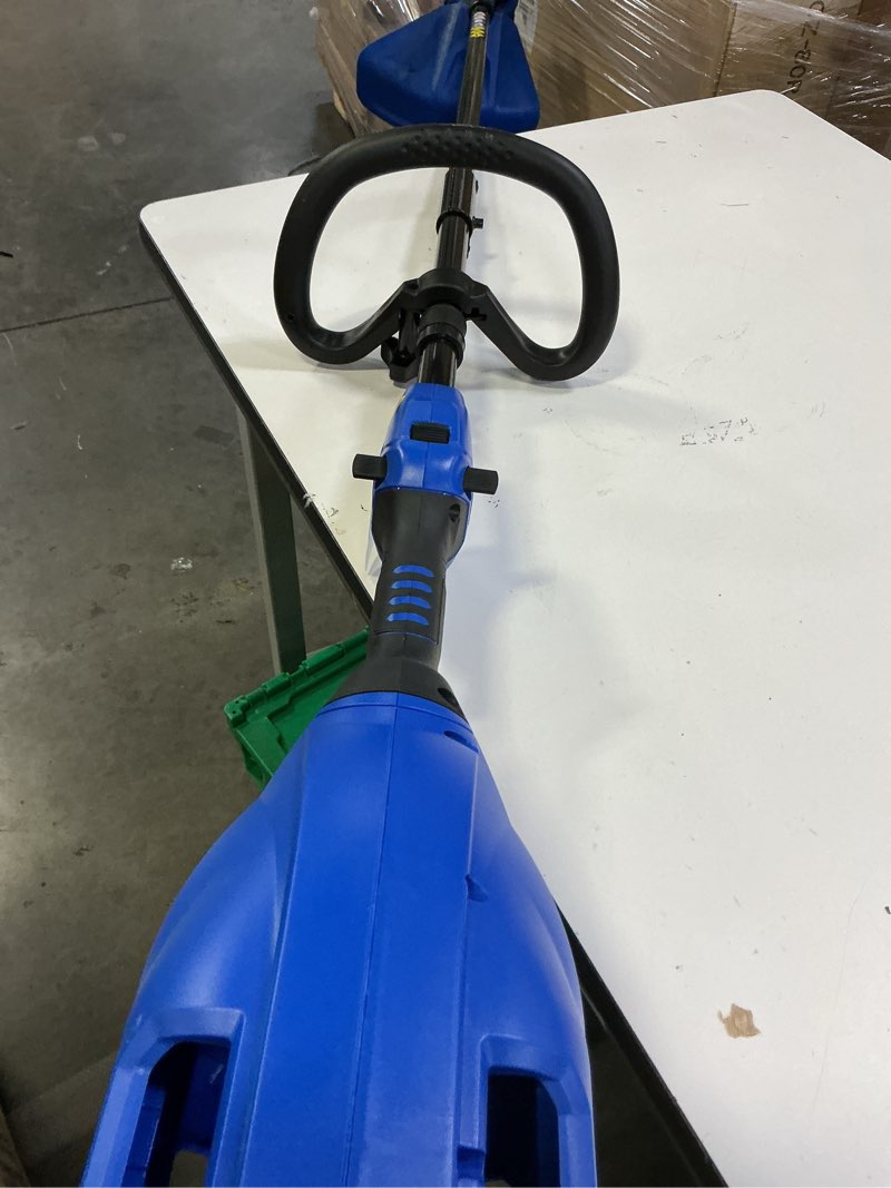 Condition photo showing As Is for kobalt 80-volt 16-in straight shaft attachment capable battery string trimmer edger conversion capable 2.0 ah (battery included) (charger included)