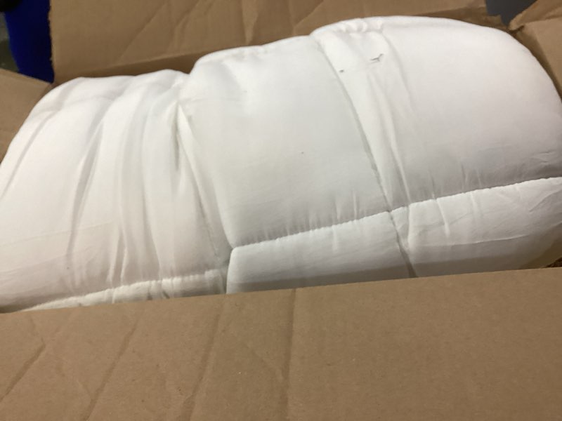Condition photo showing As Is for Ultra Soft King Size Mattress Topper - Viscose Made from Bamboo Pillow Top Mattress Pad for Back Pain Relief - Naturally Cooling for Hot Sleepers, Green Green King