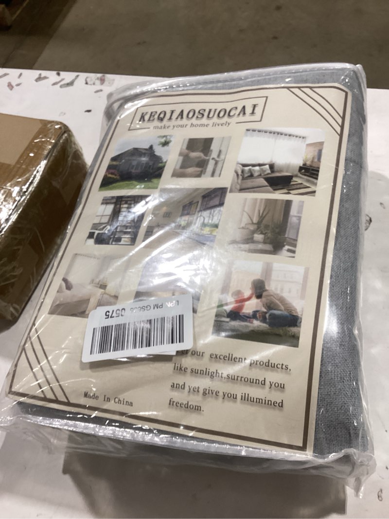 Condition photo showing New/Like New for thermal insulated 100% blackout curtains 126 inch long for living room full black out darkening curtain for large tall window back tab pocket hook belt pleated look 2 pcs 50 wide, light grey light grey 50"w x 126"l (pack of 2)