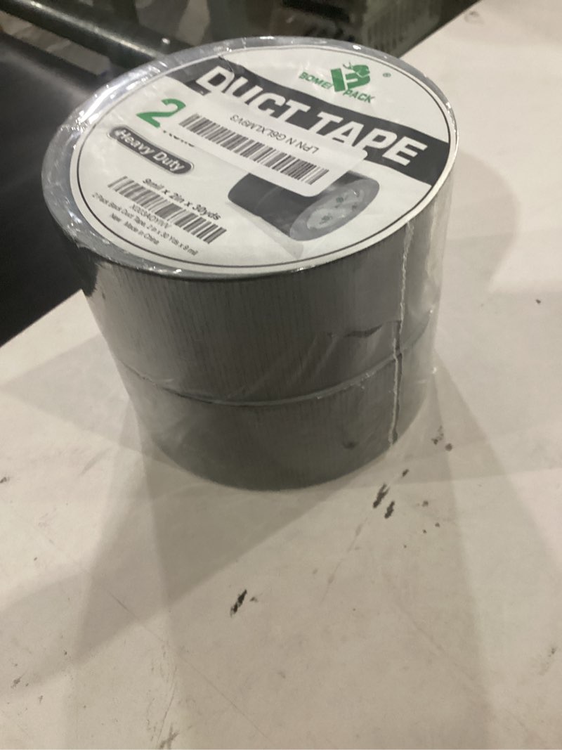 Condition photo showing New/Like New for 2 pack duct tape heavy duty,9 mil thickness,2 inches x 30 yards,strong industrial strength,flexible,no residue,waterproof and tear by hand,multi-use for indoor & outdoor repairs(black)