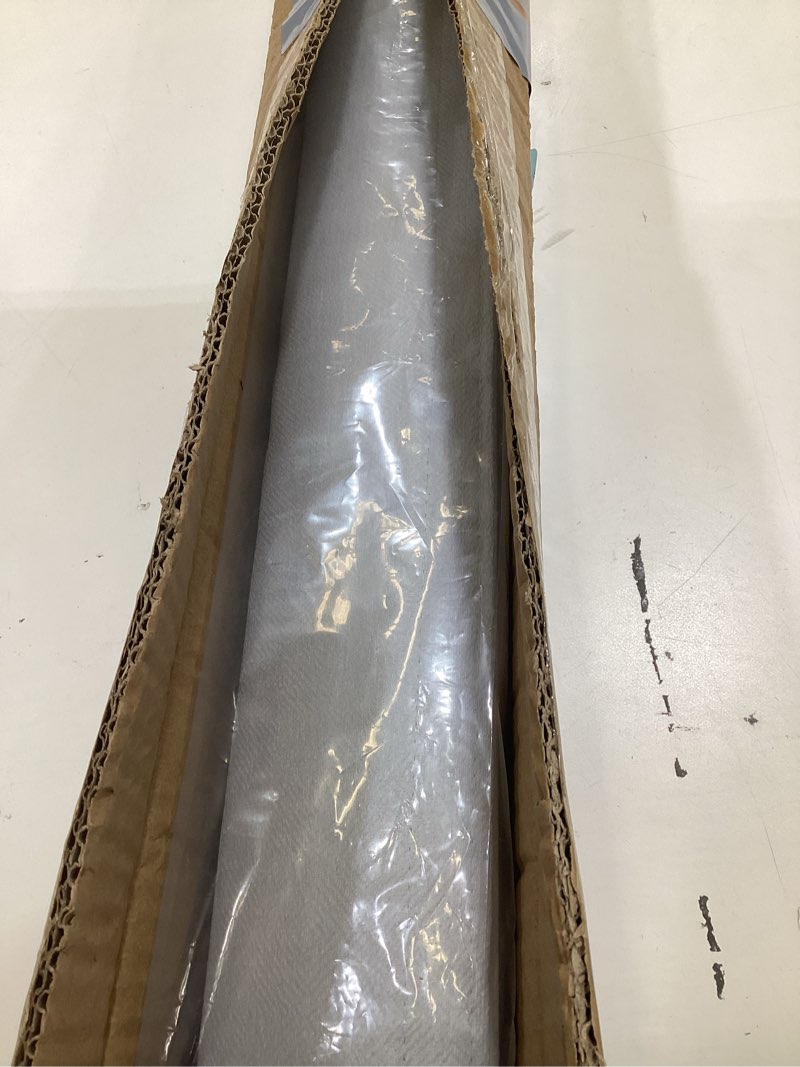 Condition photo showing Good Condition for madison park kyler cordless roman shades - single panel, lightweight linen blend fabric, natural design, easy installation, light filtering window blind, bedroom, living room decor 29" w x 64" h grey 29"w x 64"h linen blend grey