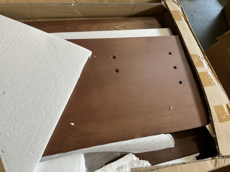 Condition photo showing As Is for Attoria Storage Platform Bed ( incomplete box. 1 of 3 ) 