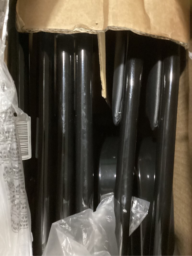 Condition photo showing Good Condition for DUMOS 4 Pack Leather Padded Folding Chair, Indoor Outdoor Portable Stackable Commercial Seat with Steel Frame, Capacity for Home, Office, Party, Comfy, Black Coal Black 4 Pack