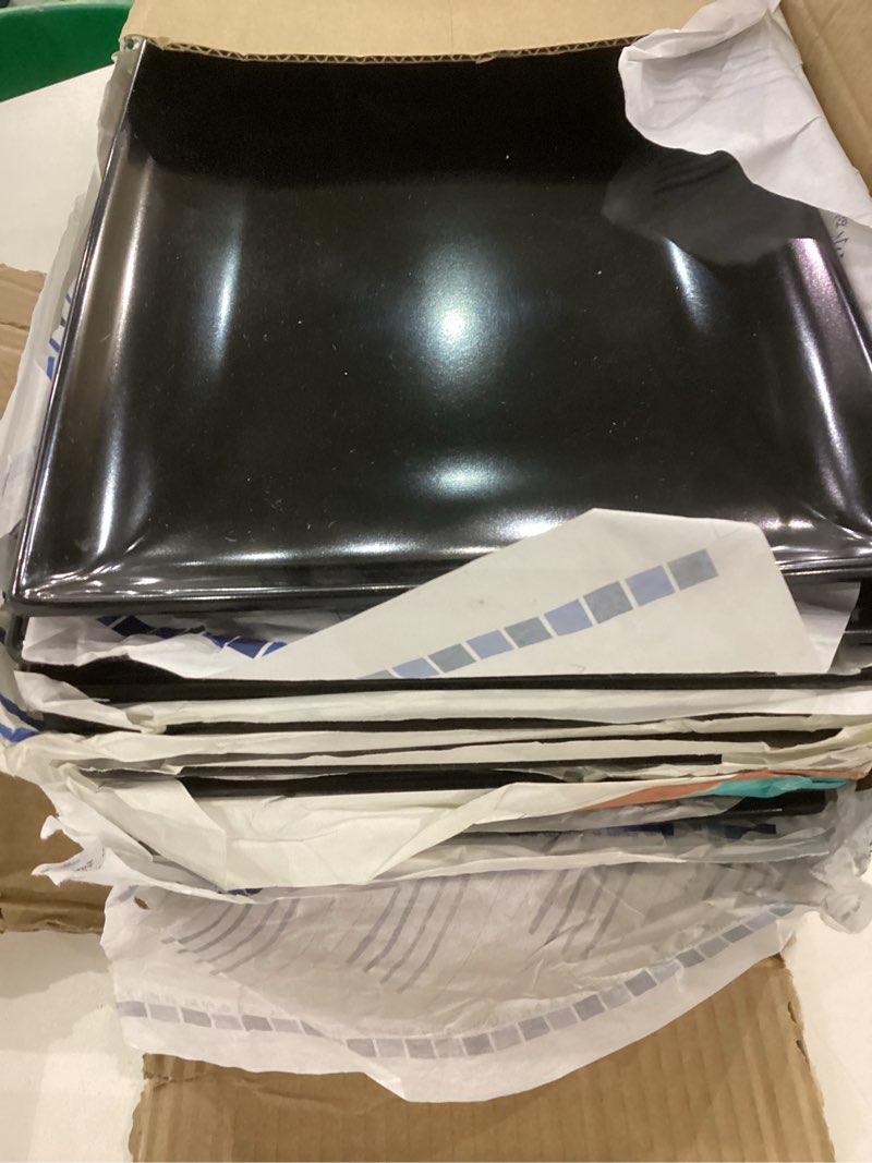 Condition photo showing Good Condition for 47128BK Tray, 12-1/2" x 8", 1-1/8" deep, Rectangular, Break-Resistant, Dishwasher Safe, Melamine, Black, BPA Free, NSF, Pack of 12