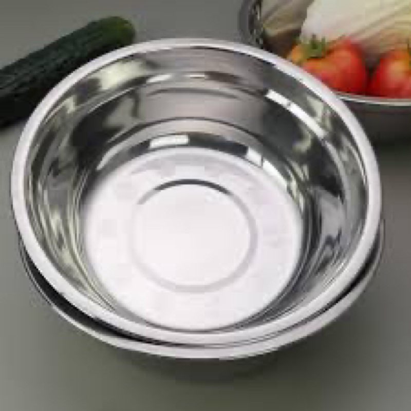 metal mixing bowls, stainless steel serving bowl, set of 2