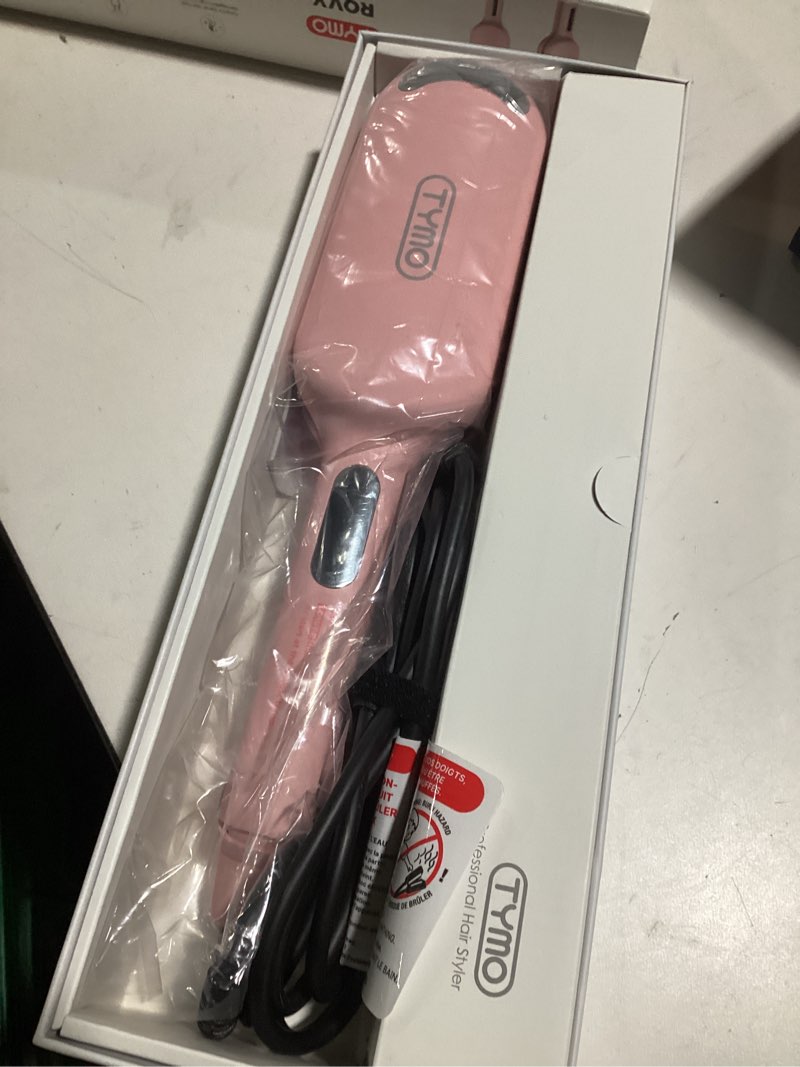 Condition photo showing Good Condition for Curling Iron Hair Crimper Waver - TYMO ROVY Beach Waves Curling Wand, Ionic Deep Waver Hair Curler Tool with Ceramic 3 Barrel for Women, Dual Voltage, Anti-Scald, Easy to Use, Pink, 1.25 Inch