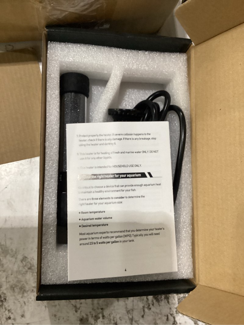 Condition photo showing New/Like New for aquamiracle adjustable 100w aquarium heater submersible fish tank heater super short aquarium heater with led digital display thermostat, for tanks 10-20 gallons