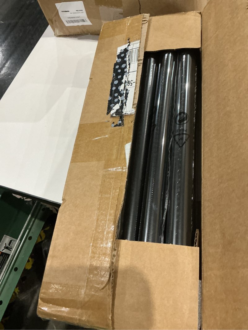 Condition photo showing New/Like New for YaFex Heavy Duty Curtain Rods 32-150 Inch, 1 Inch Adjustable Black Curtain Rod for Windows, Extra Long Window Treatment Rods with Aluminium Finials, Easy Installation 32" to 150" Black