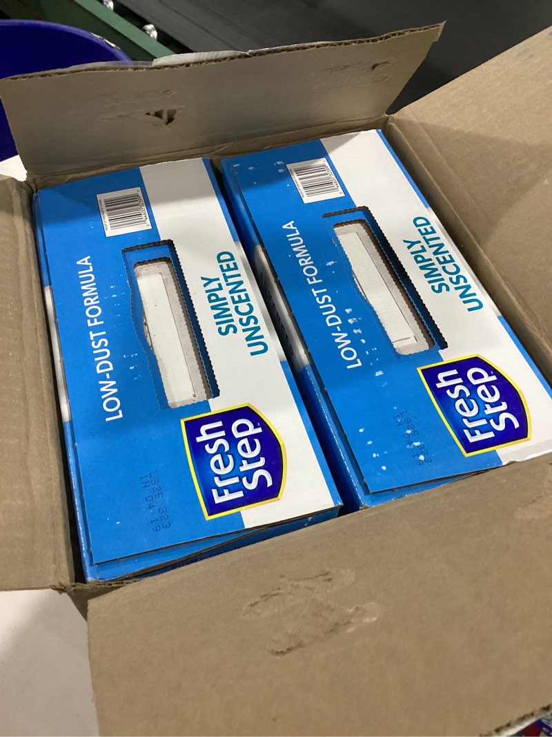 Condition photo showing Good Condition for Fresh Step Advanced Simply Unscented Clumping Litter, Fresh Step Unscented Cat Litter Fights Odor on Contact, 37 lbs. (2 x 18.5 lb. Box)