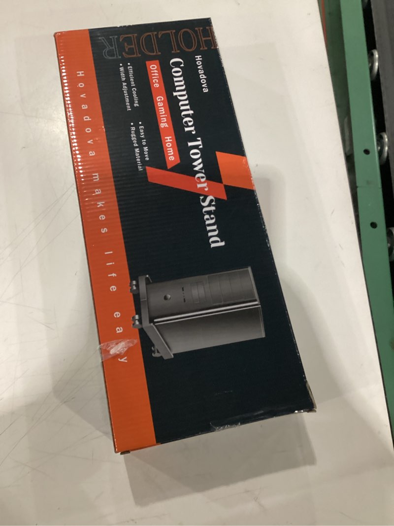 Condition photo showing Good Condition for Adjustable Mobile CPU Stand, Ventilated Computer Tower Stand with 4 Caster Wheels Fits Most PC Tower, Under Desk CPU Holder PC Floor Cart Computer Riser for Students and Gamers (Black) Regular Black