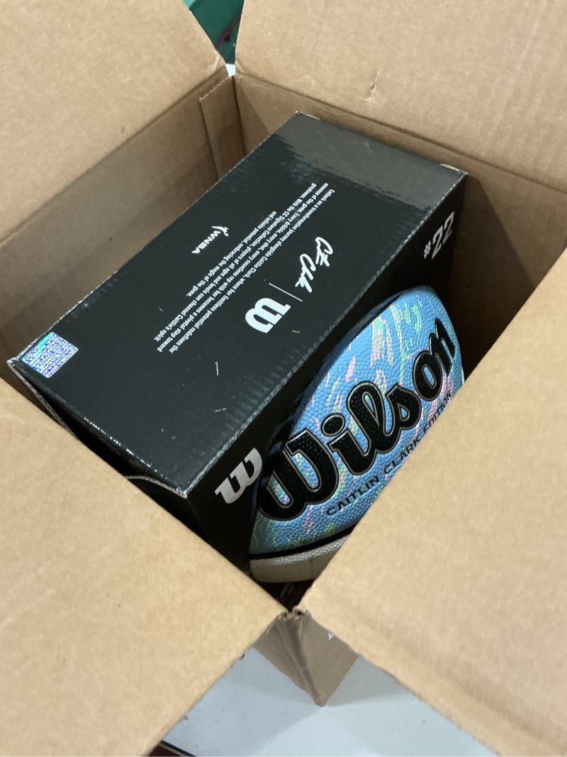 Condition photo showing New/Like New for WILSON NBA Forge Wow Indoor/Outdoor Basketball - Teal/Blue, Size 7-29.5" Forge Size 7 -29.5" Teal Blue
