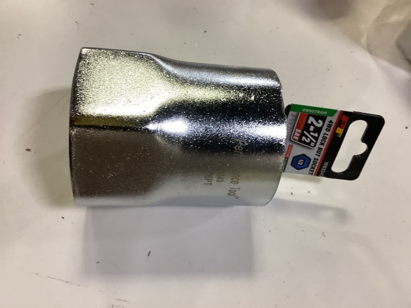 Condition photo showing New/Like New for performance tool w83243 1/2-inch drive hex lock nut socket, 2-1/2-inch 2-1/2" hex socket