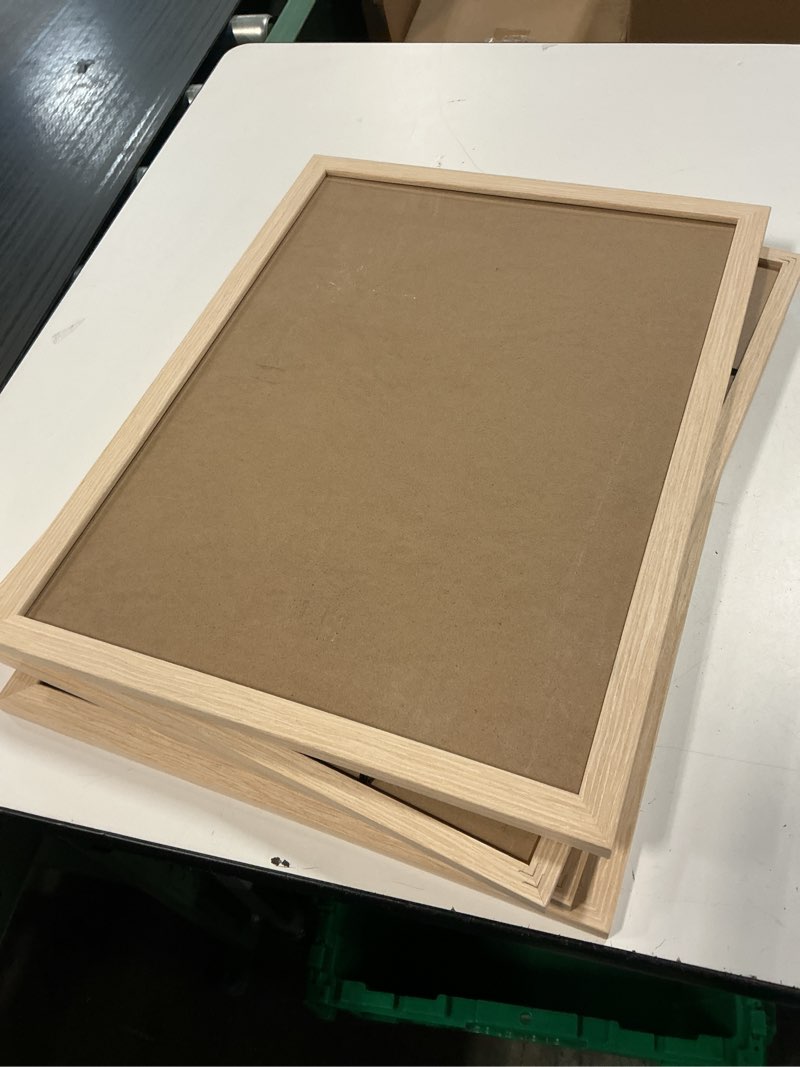 Condition photo showing Good Condition for LUCKYLIFE 12x16 Picture Frame Solid Natural Wood, Display 8.5x11 photo with Mat or 12x16 without Mat for Wall Hanging, Set of 5 Natural 12x16