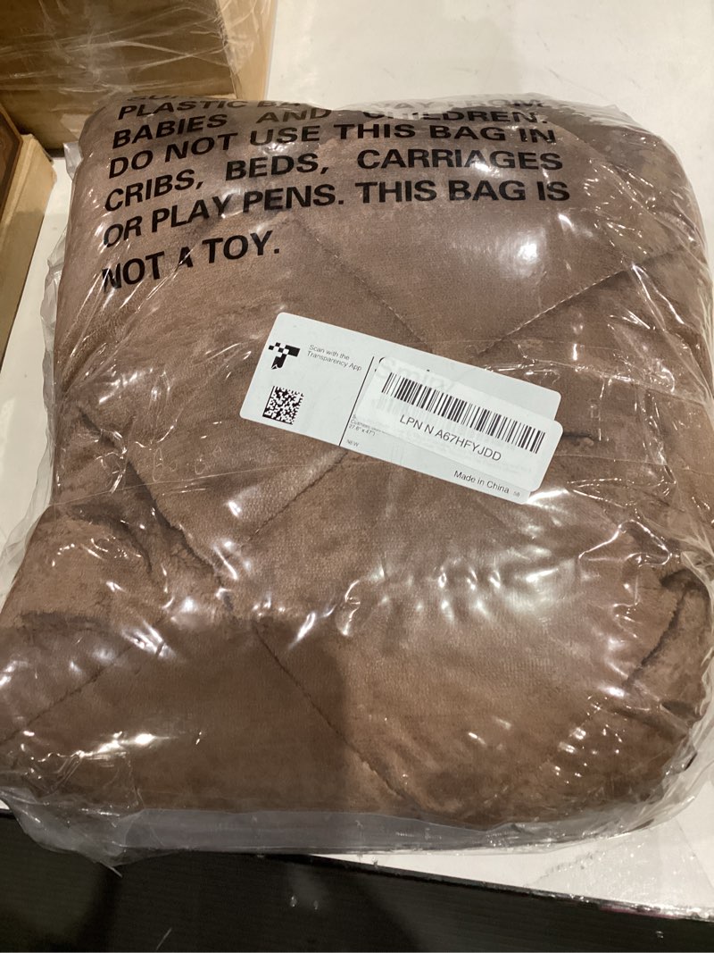 Condition photo showing Good Condition for Smiry Fuzzy Couch Cover for Dogs, Non Slip Washable Pet Sofa Cover, Scratch Proof Hair Resistant Plush Sofa Slipcover, Pet Friendly Couch Cushion Protector for Cat, Brown, 27.6" x 47" Brown 27.6" x 47"