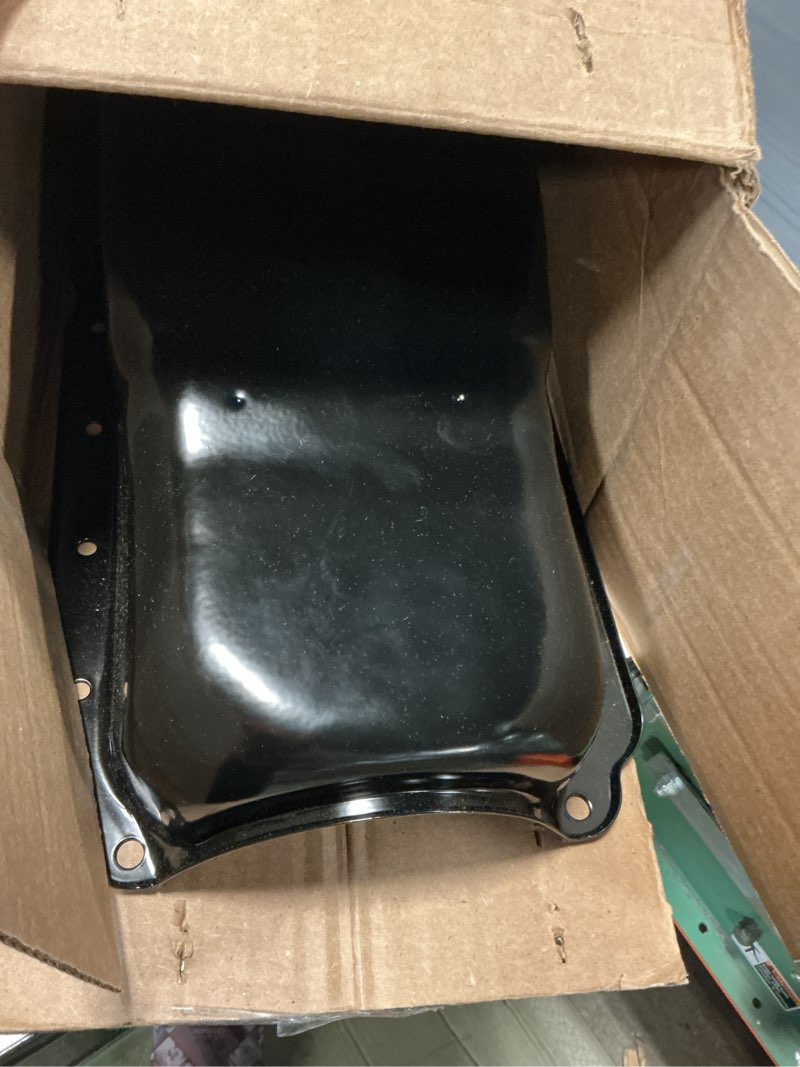 Condition photo showing As Is for Dorman 264-107 Engine Oil Pan Compatible with Select Models