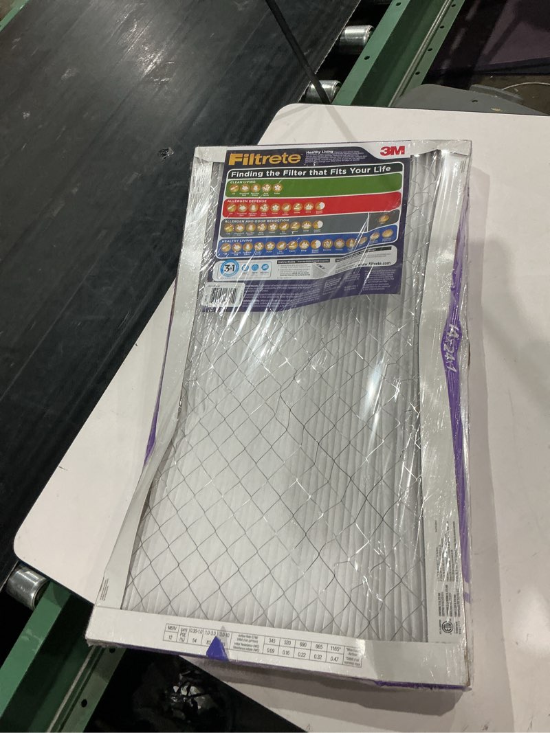 Condition photo showing Good Condition for filtrete 14x24x1 air filter, merv 12, mpr 1500, allergens, bacteria & viruses, 3-month ac and furnace filters, cleaner air, reliable airflow, 2 hvac filters (actual size 13.81 x 23.81 x 0.78 in)