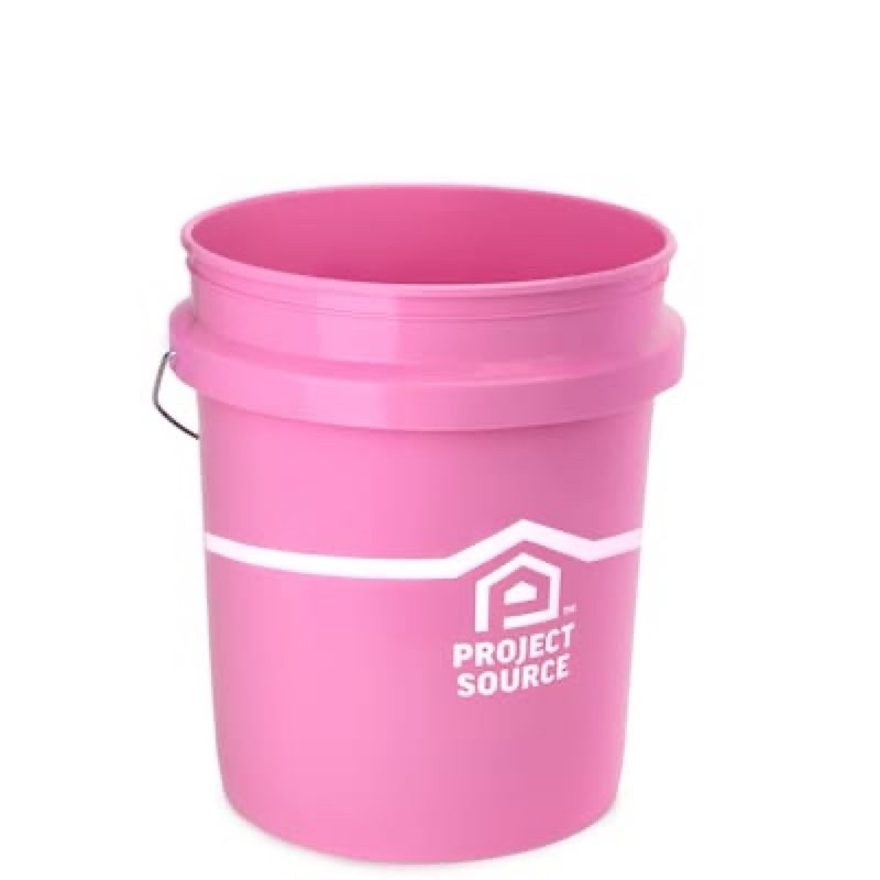 project source pink 5-gallon plastic pink general bucket